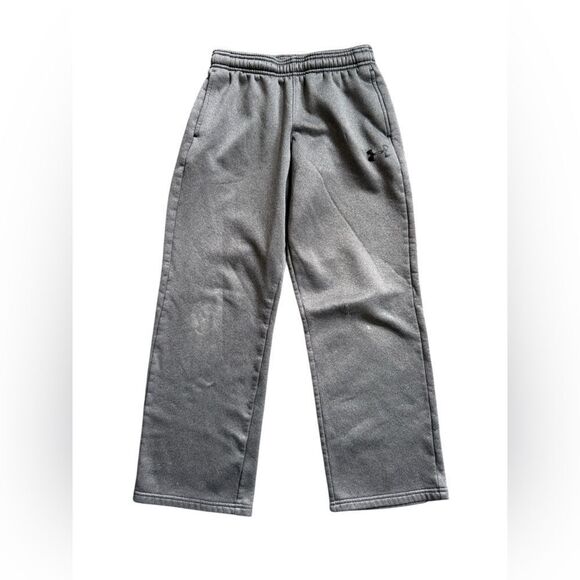 Under Armour STORM Sweatpants Gray Medium Boys Fleece Lined Athleisure - Picture 1 of 9
